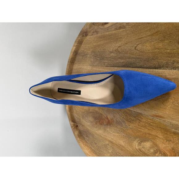 French Connection Royal Blue Suede Pointed Toe Heels Pumps Women’s US 10 NWB - Picture 11 of 11
